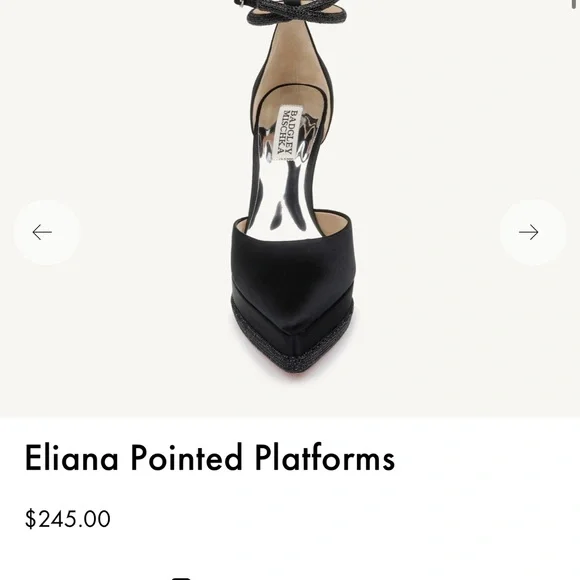 Badgley Mischka Black Ankle Strap Heels - Picture 4 of 4